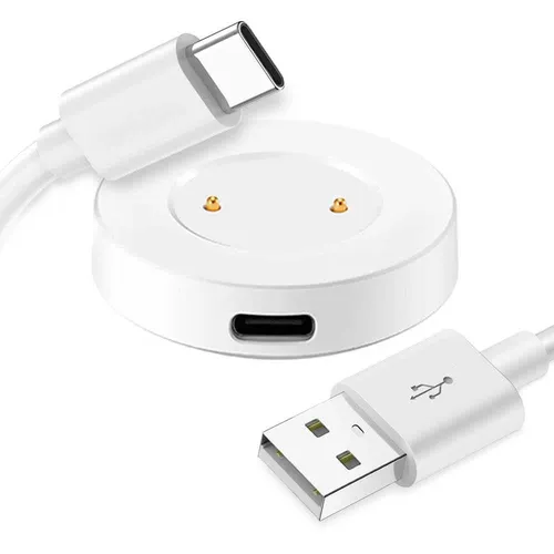 cm USB Kabel+2 Pin Ladegerät Dock Kompatibel mit Huawei Watch GT/2/2E Weiss 80
