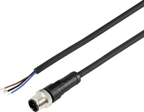 TRU COMPONENTS TC-12833024 Sensor-/Aktor-Anschlussleitung M12 Stecker, gerade 5m Polzahl Sensoren: 4 1St.