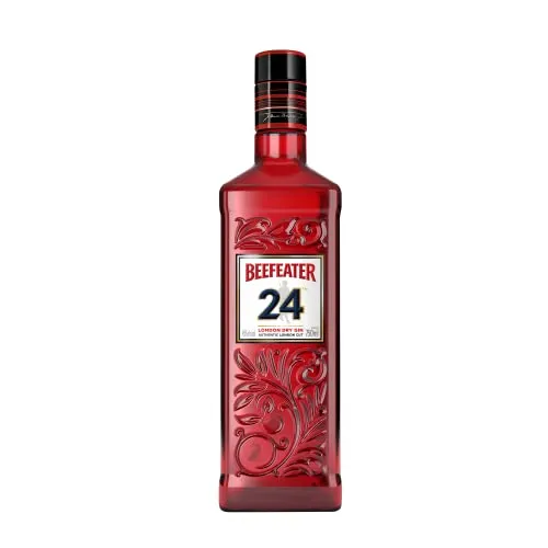 Beefeater 24 London Dry Gin, Premium Gin mit einzigartigem Aroma - Premium Gin aus London, hergestellt mit 12 ausgewählten Botanicals für komplexe Zitrus- und Wacholdernoten - ideal für Cocktails oder als Geschenk.