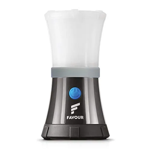 LED Camping Laterne IPX7 wasserdicht, schwimmfähig, stoßfest, tragbare Campinglampe, Batteriebetrieb, 4 Leuchtmodi inklusive SOS Blink-Modus, Eingebauter Karabinerhaken, leicht & kompakt