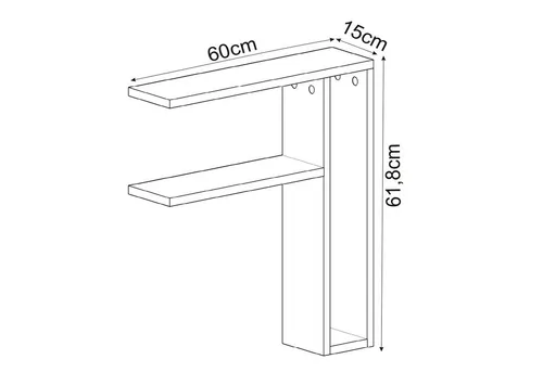DEMA Home Wandregal Tiny - Das DEMA Home Wandregal Tiny vereint minimalistisches Design mit Funktionalität. Ideal für kleine Räume, bietet es Platz für Bücher und Deko und ergänzt jeden Wohnstil perfekt.