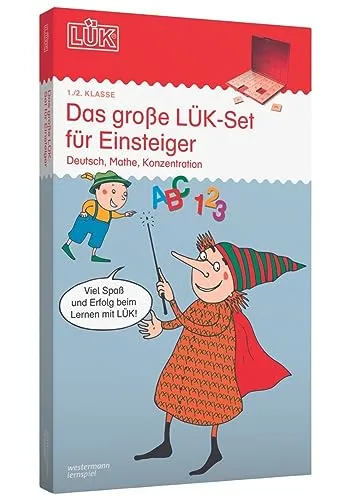 Das große LÜK-Set für Einsteiger: Deutsch, Mathe, Konzentration für Klasse 1 und 2 - Lernhilfen & Abiturwissen – Fördert spielerisch die Rechtschreibung und Mathematik für Grundschüler, ideal für den Einstieg in die schulische Bildung.