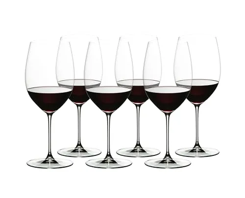 Riedel Veritas Cabernet Merlot 6er Set - Elegantes 6er Set aus bleifreiem Kristall, ideal zur Geschmacksentfaltung von Cabernet Merlot. Perfekt als Geschenk für Weinliebhaber und kommt in einer stilvollen Aufbewahrungsbox.