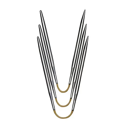 addi Strumpfstricknadeln addi Nadelspiel Set CraSY Trio - Innovatives 3er Set Strumpfstricknadeln mit flexiblem Seil, ideal für Anfänger. Die patentierte Form erleichtert das Stricken und ermöglicht die Verarbeitung feiner Garne.