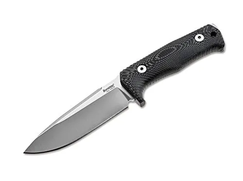 LionSteel T5 Satin Fahrtenmesser Schwarz - Hochwertiges Taschenmesser mit 12,8 cm Klingenlänge aus Niolox, langlebig und ideal für Outdoor-Abenteuer. Made in Italy.