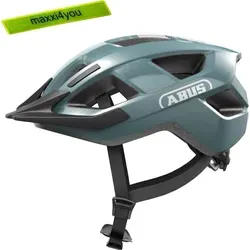 Abus Smiley 3.0 Fahrradhelm Blau Größe L (58-62 cm) inkl. maxxi4you Reflexband - Blau