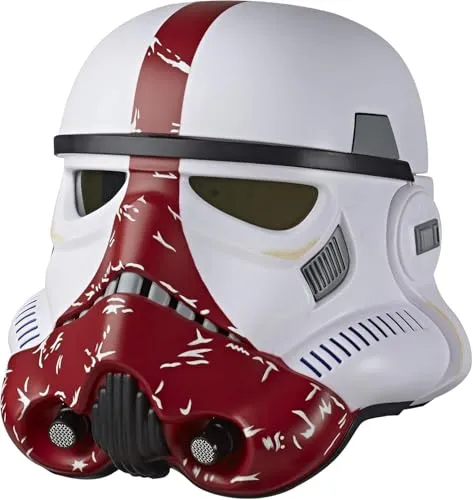 Star Wars Feuerlöschhelm Trooper von Hasbro - Premium Kostüm-Kopfbedeckung für Fans; mit elektronischem Sprachwechsler und authentischem Design, inspiriert von der Serie The Mandalorian.