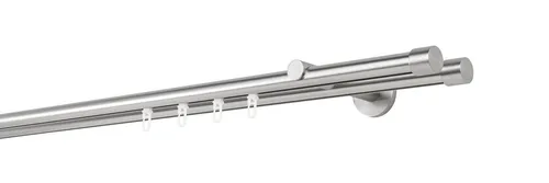 ONDECO Gardinenstange Profil mit 12 cm Wandabstand, Ø 20 mm, 2-läufig, Wunschmaß - Elegante Gardinenstange für individuelle Fensterdekoration. Wählen Sie aus Längen von 100 bis 400 cm in 10-cm-Schritten. Ideal für alle Vorhänge, mit einfachem Montage-Set und ansprechendem Design.