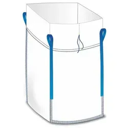 BIG BAG mit Schürze – 1000 kg Tragkraft, 90 x 90 x 110 cm (10 Stück) - Dieser Big Bag kombiniert hohe Belastbarkeit mit praktischen Features. Der Schürzendeckel ermöglicht kontrolliertes Entleeren, während die geschlossene Bodenstruktur für Stabilität sorgt. Ideal für sichere Transporte.