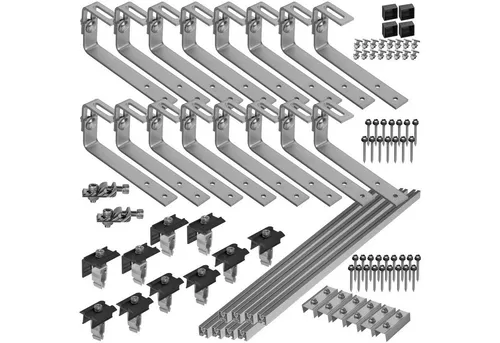 Avoltik Halterung für Bitumendächer - Montageset für Solarmodule - Robuste Halterung für 2 oder 4 Solarmodule, wahlweise in silber oder schwarz. Ideal für eine sichere Montage auf Bitumendächern, langlebig und qualitativ hochwertig.