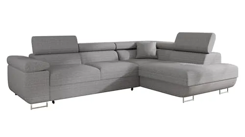 Mirjan24 Ecksofa Torezio mit Bettkasten - Sofas & Couches, multifunktionales Ecksofa mit Schlaffunktion und großzügiger Schlaffläche von 198 x 125 cm, ideal für Gästeübernachtungen.