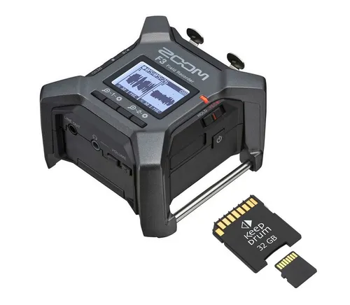 Zoom F3 Multitrack Field Recorder mit 32GB Speicherkarte