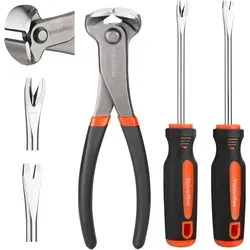 ValueMax Abbrechklinge und Nagelzieher, 3-teiliges Set, 185 mm, magnetisiert, Klammernhobel