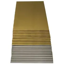 KITCHENDREAM Tortenplatte CakeBoard Set Kuchenplatte eckig gold UND silber in 3 mm starker Pappe, (10-tlg) 20 cm x 25 cm