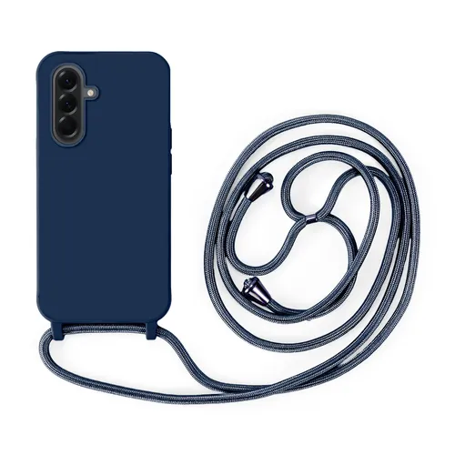 Handykette für Samsung Hanyhülle, Band Hülle mit Kodel Halskette Galaxy A56 Blau