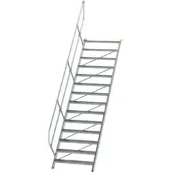 Alutreppe 14 Stufen, 45° mit Handlauf von Günzburger
