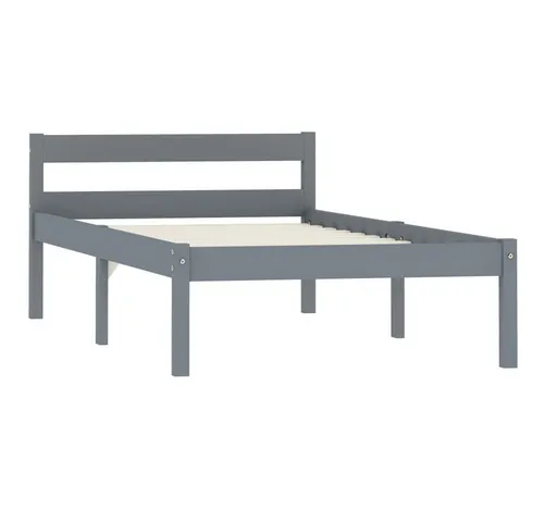 Massivholzbett Grau Kiefer 100x200 cm - Bettrahmen aus hochwertigem Kiefernholz, robust und langlebig. Ideal für eine gemütliche Schlafumgebung mit einer Liegefläche von 100 x 200 cm.