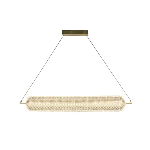 LED Pendelleuchte Wadepool in Messing 108 cm - Moderne Pendelleuchte für Esstische, warmweißes Licht mit 5068 lm, aus hochwertigem Metall gefertigt. Ideal für stilvolle Innenräume.