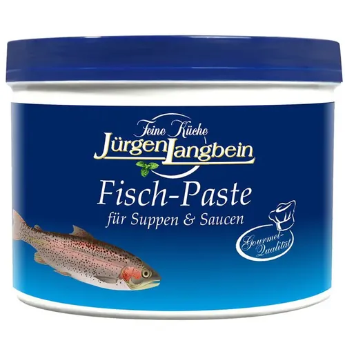 FISCH-PASTE von Jürgen Langbein, 500g - Fertiggericht für frische Suppen und Saucen, traditionell seit 1880 hergestellt, ergibt ca. 4 Liter und ist anspruchsvoll im Geschmack – ganz ohne Konservierungsstoffe!