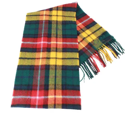 Locharron of Scotland Unisex Bowhill Tartan Wolle Schal - Gelb