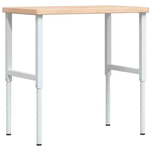 vidaXL Werkbank 100x60 cm aus Eichenholz - Werkstatteinrichtung mit höhenverstellbaren Beinen für individuellen Komfort und robustem Eichenholz für Langlebigkeit und Stabilität.