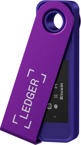 Ledger Nano S Plus Amethystviolett - Kompakter Krypto-Wallet zur sicheren Aufbewahrung von Vermögenswerten, mit größerem Display und Unterstützung für bis zu 100 Apps. Ideal für den einfachen Zugang zu Web3, DeFi und NFT.