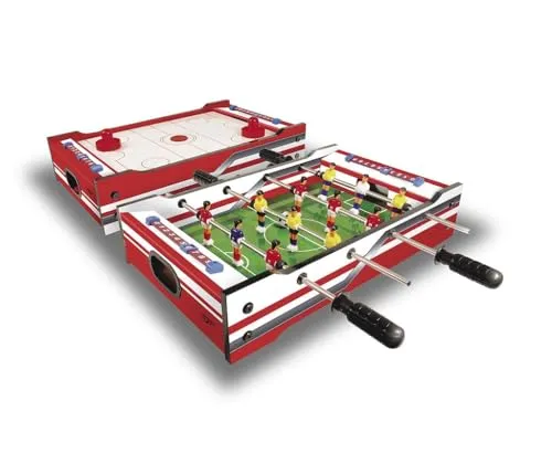 Carromco Multi-Spiel FLIP-XM 2in1 – Multigame Spieltisch - Multifunktionsspielzeug für Kinder ab 6 Jahren: Kombiniert Tischhockey und Kicker in einem kompakten Design für spannenden Spielspaß mit der ganzen Familie.