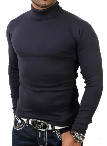 Reslad Herren Rollkragen Pullover RS-1088 Anthrazit M