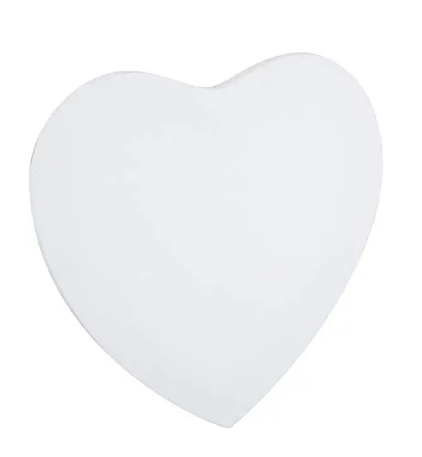 Honsell 12232 - Keilrahmen in Herzform, 30 x 30 x 1,5 cm, strapazierfähiges Maltuch aus 100 Prozent Baumwolle, rückseitig geklammert, für Öl- und Acrylmalerei und Schabloniertechnik