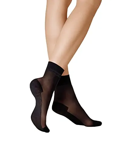 KUNERT Damen Söckchen Cotton Sole 20 Baumwollsohle 20 DEN Black 0500 35/38