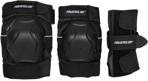POWERSLIDE STANDARD Schonerset 2025 - L - Skate Protektoren für maximale Sicherheit beim Inline-Skating. Das Set bietet anatomisch geformte Knie- und Ellbogenschützer sowie leichte Handgelenkschützer mit optimalem Schutz und Komfort.