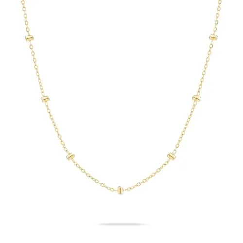 Tamaris Halskette TJ-0560-N-45 - Ketten für Damen, elegante Edelstahl-Halskette mit Glassteinen und Karabinerverschluss, ideal als Geschenk in hochwertiger Qualität.