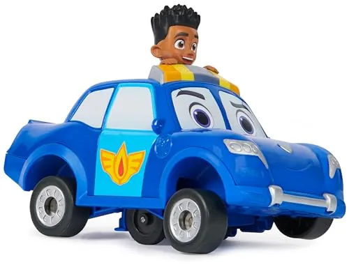 Disney Junior – Erholungseinheit – Jayden und Pistón – Actionfigur und Polizeiauto mit Reibung und voller Umdrehung – 6066349 – Spielzeug für Kinder ab 3 Jahren