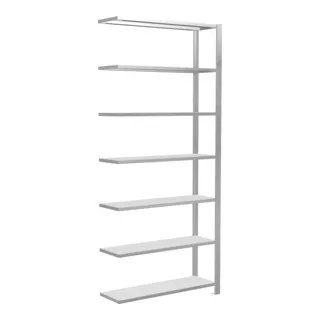 Schulte Anbauregal MULTIplus85 2300 x 1000 x 300 mm - Fachbodenregal mit 7 Fachböden, ideal zur optimalen Raumnutzung im Büro. Höchst stabiles System, erweiterbar und mit praktischen Anschlagleisten gegen Verrutschen.