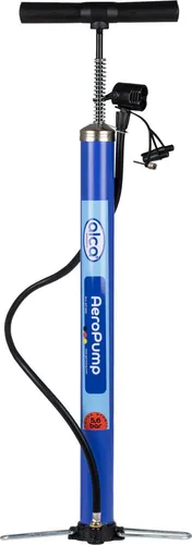 alca® Luftpumpe Fahrrad Hochleistungs-Handpumpe mit Adaptern für alle Schlauchventile Standpumpe Reifenpumpe