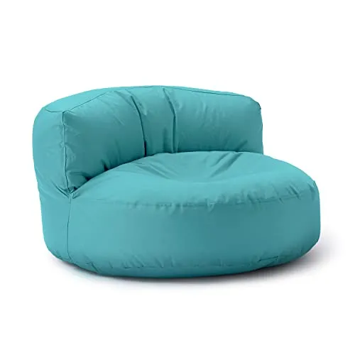 Lumaland Sitzsack Round Sofa inkl. Rückenlehne in türkis von Lumaland