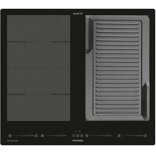 Oranier Flächen-Induktion-Kochfeld 60 cm FLI660 - autarkes Induktionskochfeld mit Brückenfunktion & gerillter Grillplatte