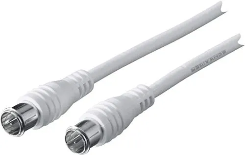 Schwaiger GmbH -KVCQ50 532- SAT-Antennen-Adapterkabel/ 5 m Anschlusskabel/konfektioniert/ 75 dB/ 2-Fach geschirmt/F-Quick Stecker > F-Quick Stecker/weiß