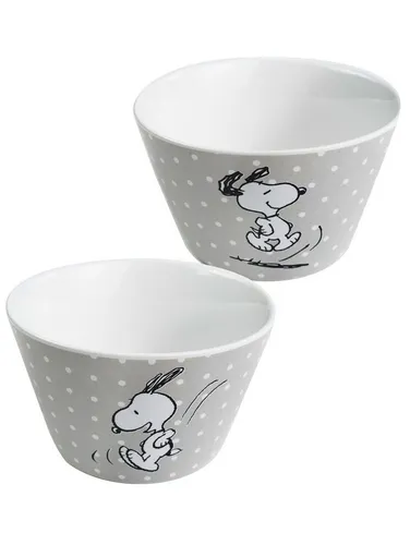 United Labels® Müslischale The Peanuts Schüssel Snoopy Müslischale Schale mit Punkten 500ml, Porzellan