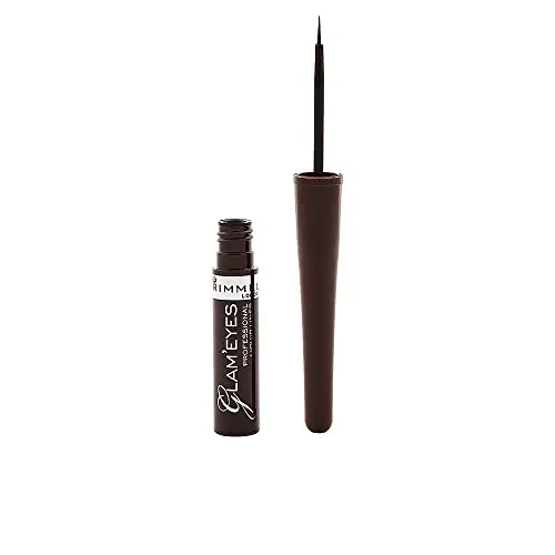 Rimmel Glam'Eyes Damen Glamour Flüssiges Eyeliner, Braun (Brown Velvet (002)), 3.5 ml