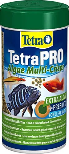 Tetra Pro Algae Multi-Crisps - Premium Fischfutter mit Algenkonzentrat, erhöht die Widerstandskraft und sorgt für minimale Wasserbelastung, 250 ml Dose