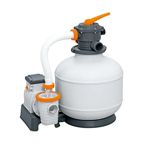 Bestway Sandfilteranlage Flowclear | Hohe Leistung von 8.327 l/h - Poolzubehör mit hoher Filterleistung von 8.327 l/h, sorgt für kristallklares Wasser und eine einfache Wartung in Ihrem Pool.