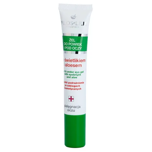 FlosLek Pharma Eye Care Gel für den Augenbereich mit Gemeinem Augentrost und Aloe Vera 15 ml