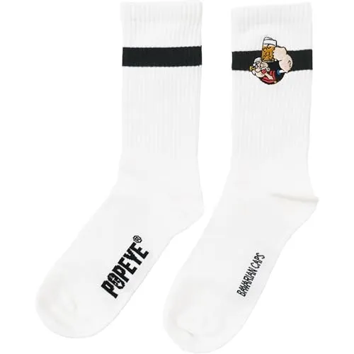 Bavarian Caps Sportsocken Popeye WEIß - 41