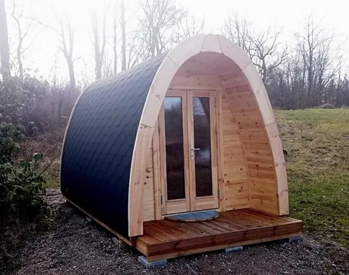 Campinghütte Holzhaus für die Freizeit - Geräumige Holz-Campinghütte im skandinavischen Stil, ideal für entspannte Tage im Garten. Mit robustem Material und einfacher Montage, bietet sie einen gemütlichen Rückzugsort in der Natur.