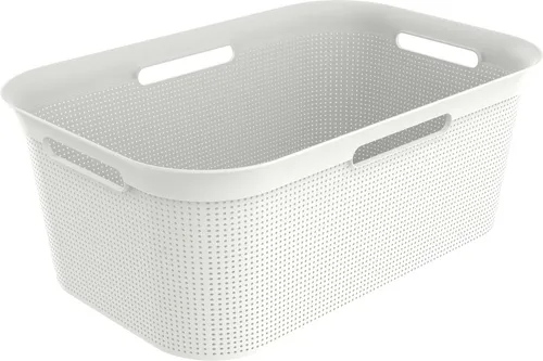 Rotho Wäschekorb Brisen, 41 l mistletoe weiss in rot von Rotho