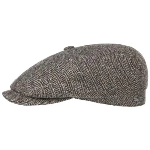 Stetson Hatteras Classic Wool Schiebermütze Herren - Schirmmützen für Herren aus hochwertiger Wolle mit flauschigem Innenfutter, ideal für stilvolle Looks im Herbst und Winter.