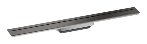 Axor Drain Fertigset Duschrinne 700 mm - Brushed Black Chrome - Elegante Duschrinnenlösung, frei im Raum positionierbar für modernes Design und optimalen Wasserablauf.