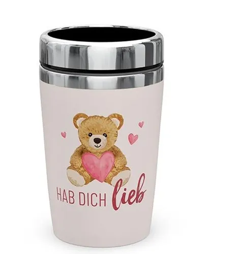 BECHER THERMOBECHER HAB DICH LIEB NEU OVP