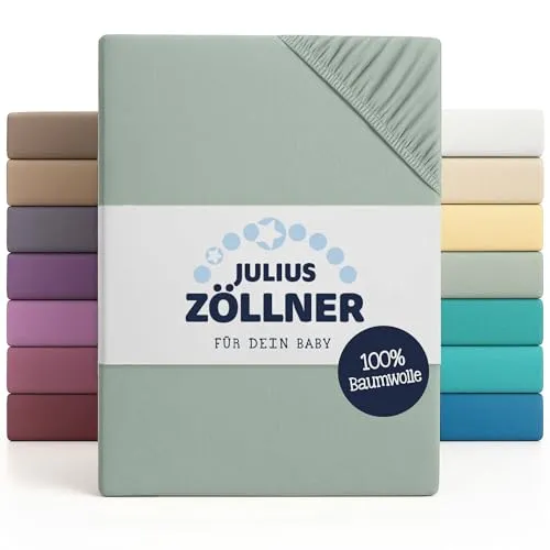 Julius Zöllner Spannbetttuch Jersey 90x40 cm Salbei